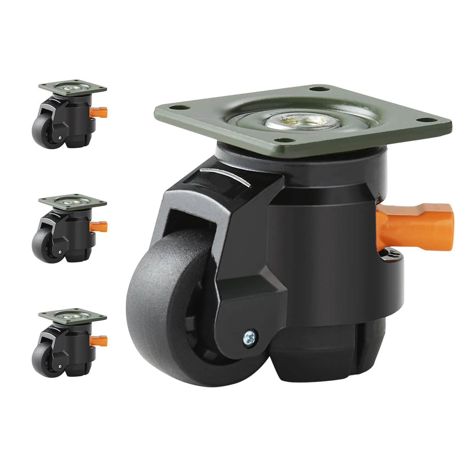 VEVOR Ruedas Niveladoras 4 Piezas 50,8 mm Carga 500 kg Giratorias 360° Ajustables