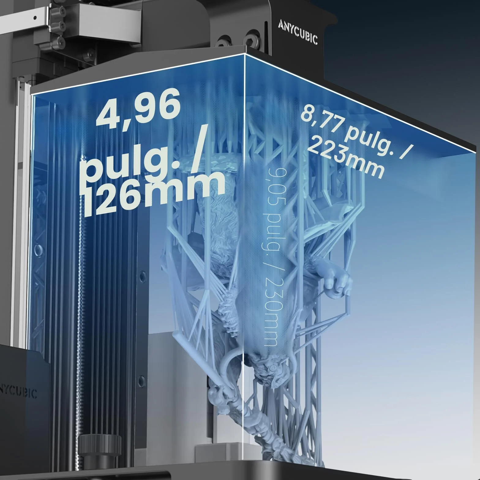 ANYCUBIC Photon Mono M7 Pro 14K Impresora 3D Resina, Impresión Rápida 170mm/h, LCD Mono 10,1'' con Fuente COB LighTurbo 3.0 y Control de Temperatura, Volumen de Construcción 223 * 126 * 230mm(6,5L)