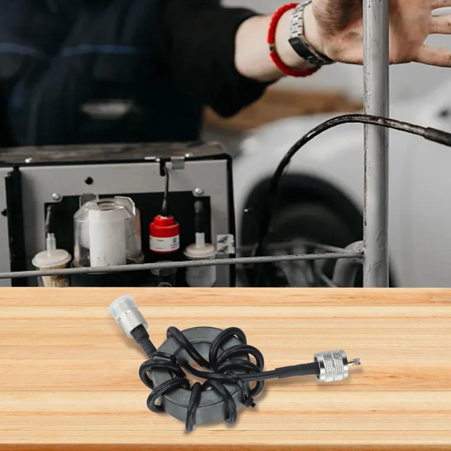 Balun núcleo de ferrita supresor HF 1.8-30MHz modo común para coaxial (EM-43)