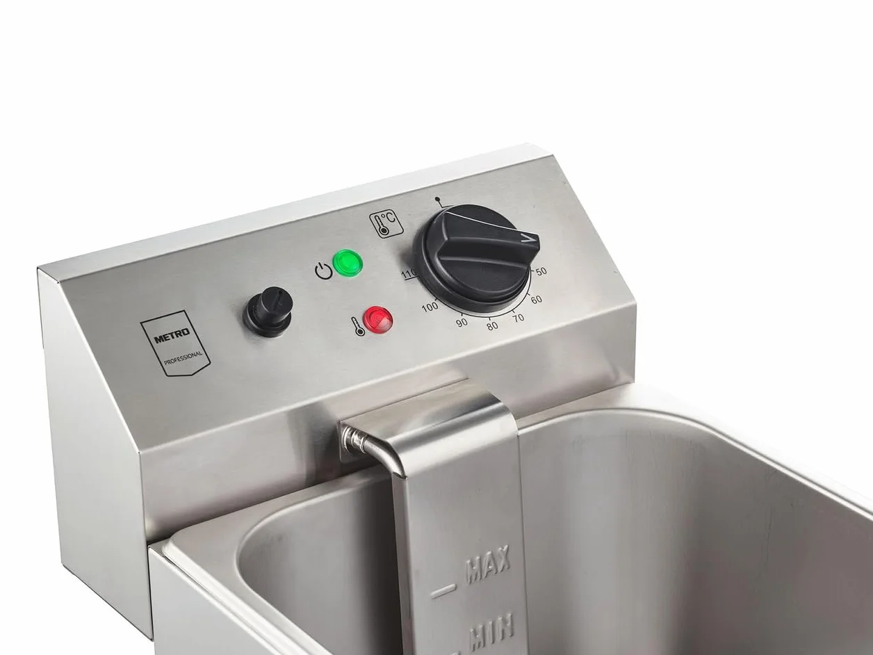 METRO Professional Cuiseur à Pâtes Électrique GNC1008, 47 x 55 x 38 cm, 4 Paniers, 3150 W, 8L, Argenté