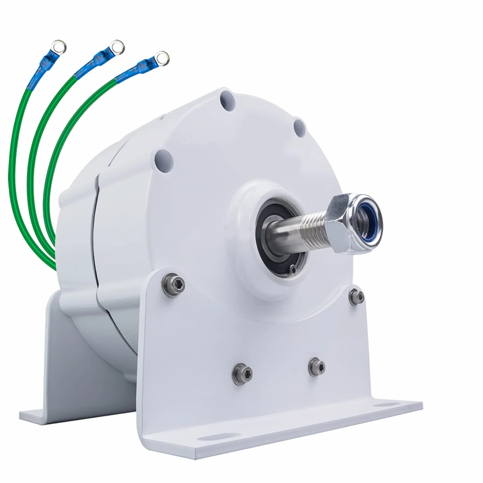 Generador De Magnet Permanente Permanente De 12000W Sin Engranaje, 12V 24V 48V 220V Generadores De Alternadores De CA De Baja Velocidad Con Uso Base Para Turbina De Viento Turbina (Blanco)