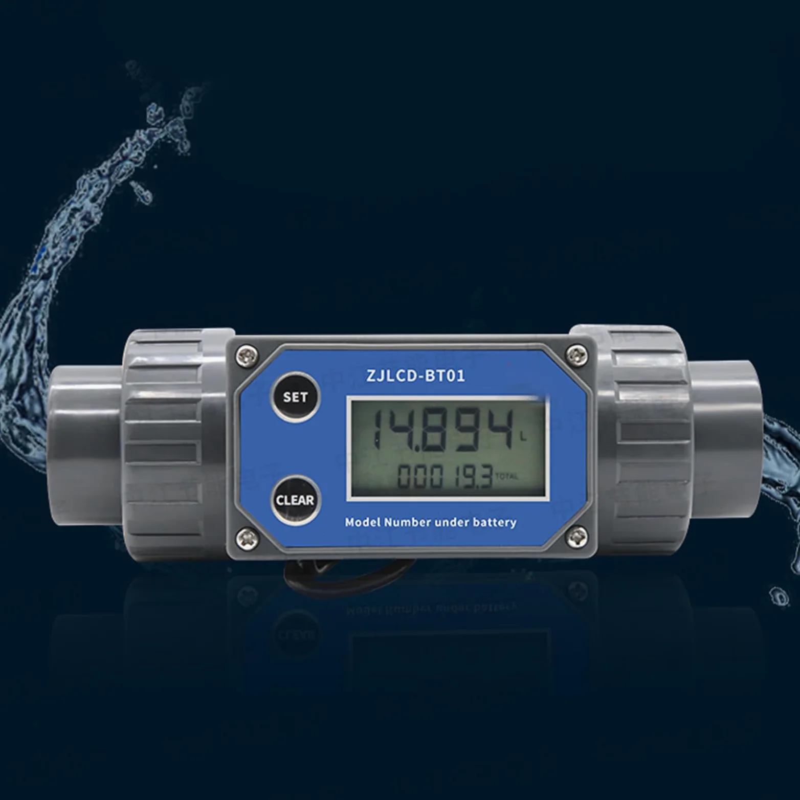 Caudalímetro electrónico de PVC adecuado para medición precisa de líquidos en sistemas de riego y purificación de agua con metanol, medidor de flujo de turbinas digitales