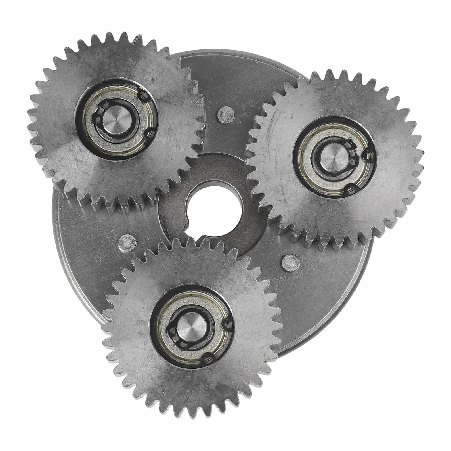 Juego de engranajes planetarios 36T para motor Bafang 500W-750W, acero, 47.5mm, 88mm giro derecha, 12mm plateado
