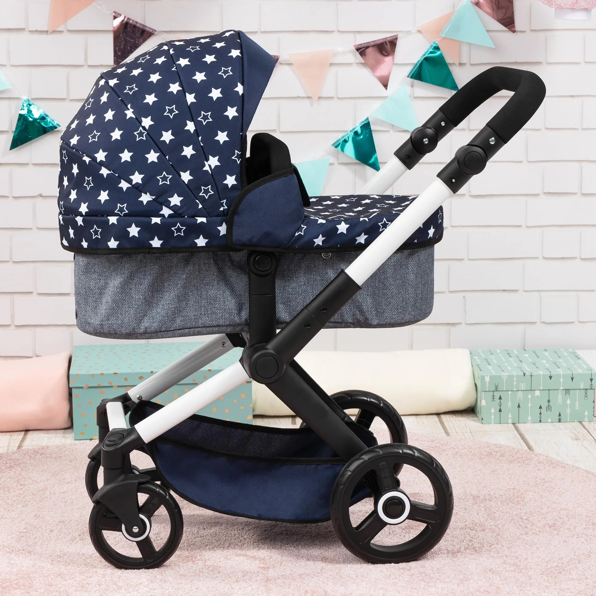 Bayer Design Cochecito de muñeca Combi Xeo Convertible Regulable en Altura