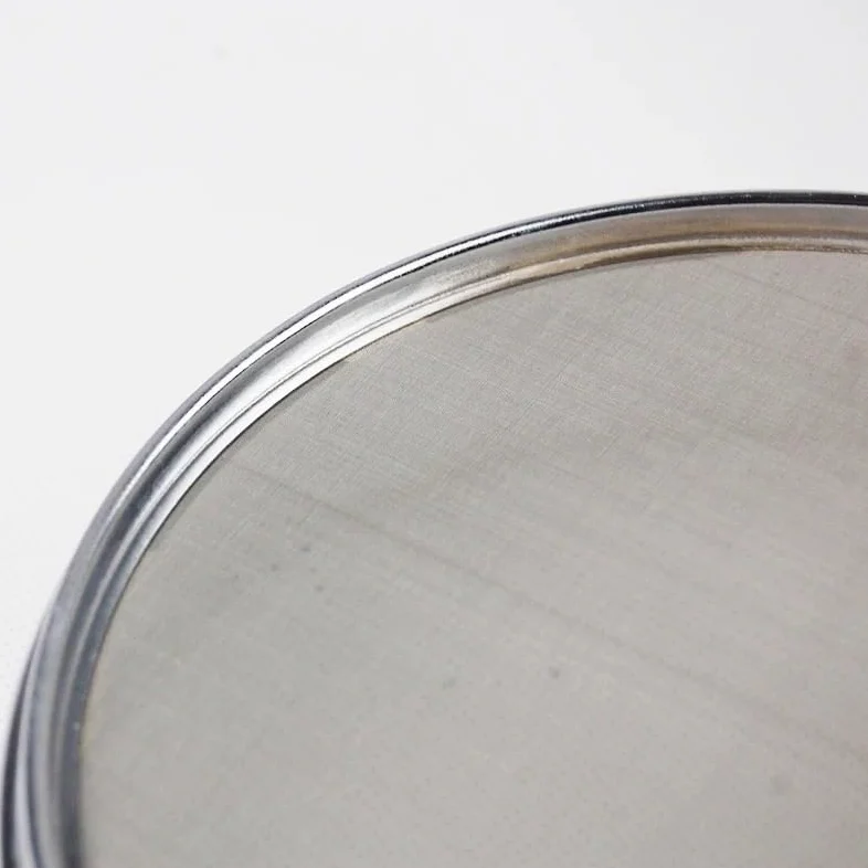 Juego de tamiz de laboratorio de acero inoxidable de 20 cm con cubierta galvanizada for muestreo e inspección precisos 1 pieza(120mesh(0.125mm))