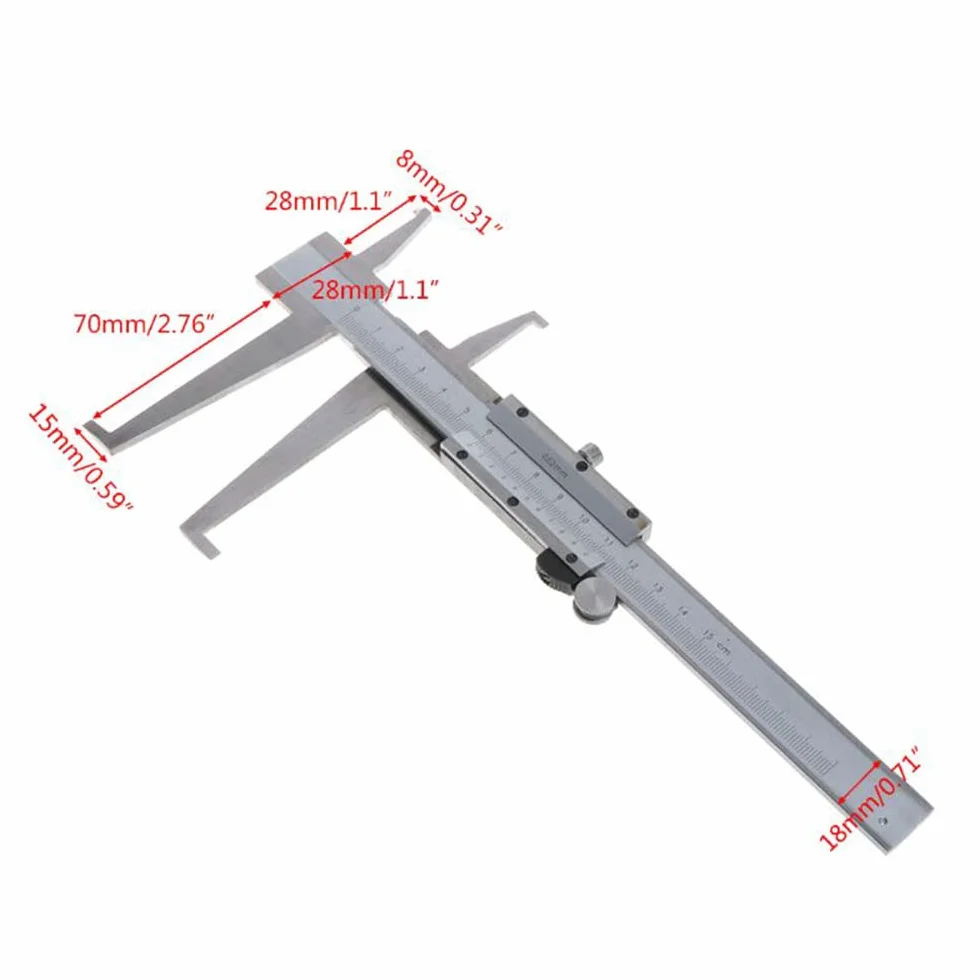 Maizoon Calibrador Vernier Acero Carbono 150 mm Herramienta Medición