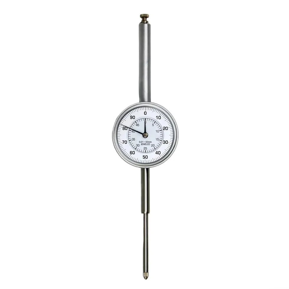 para reloj Comparador 0-50mm Precisión 0.01mm Eje 8mm Tornillo Fijación Control Mecánico