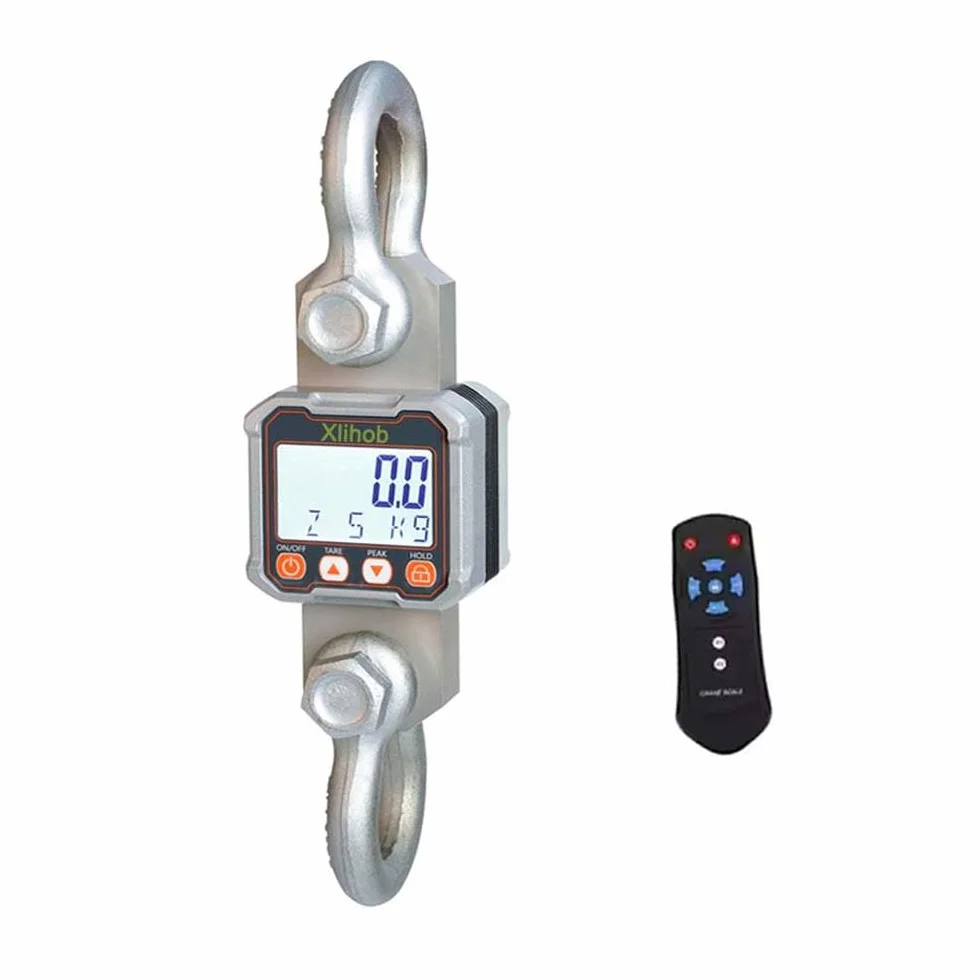 Dinamómetro de cuerda de 10000 libras/20000 libras, escala digital de grúa, medidor de tensión de cuerda de alambre, 5T/10T (capacidad 5000 kg, división 2 kg)