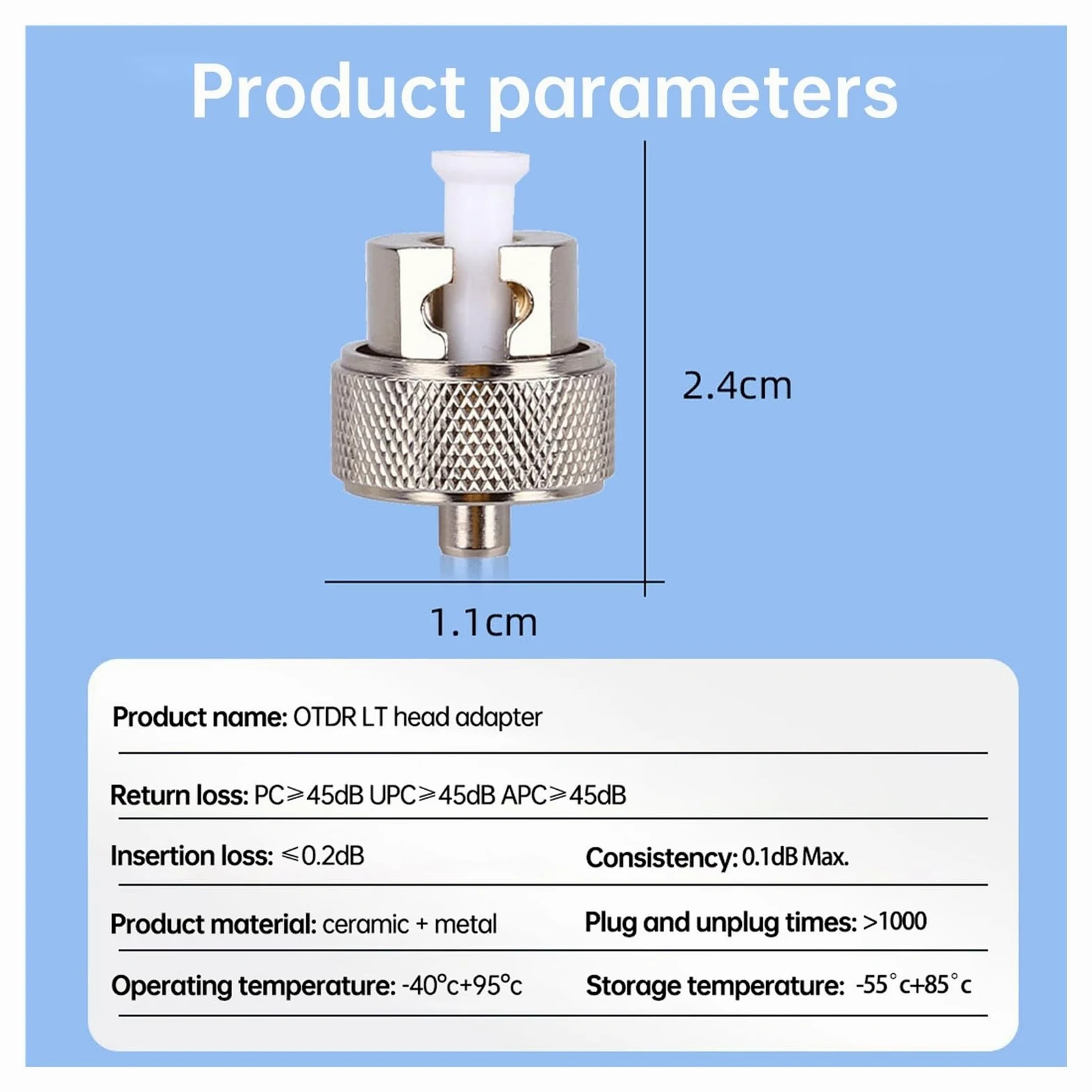 Comprobador cuadrado de adaptador de fibra óptica(3 pcs)