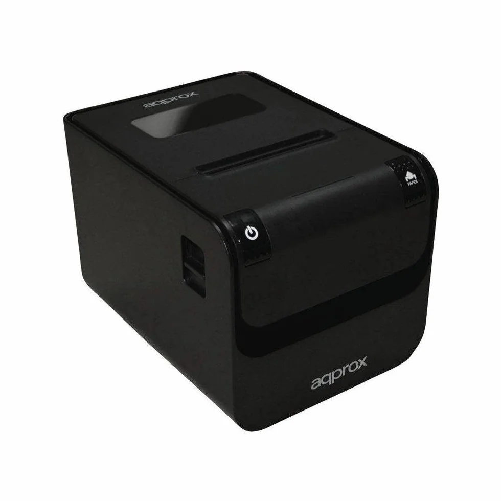 Impresora DE Tickets TÉRMICA Approx APPPOS80AMUSE Negra 250MM/S 203DPI Papel 80MM AUTOCORTE/Corte Manual USB / RJ45 / RS232 / RJ11