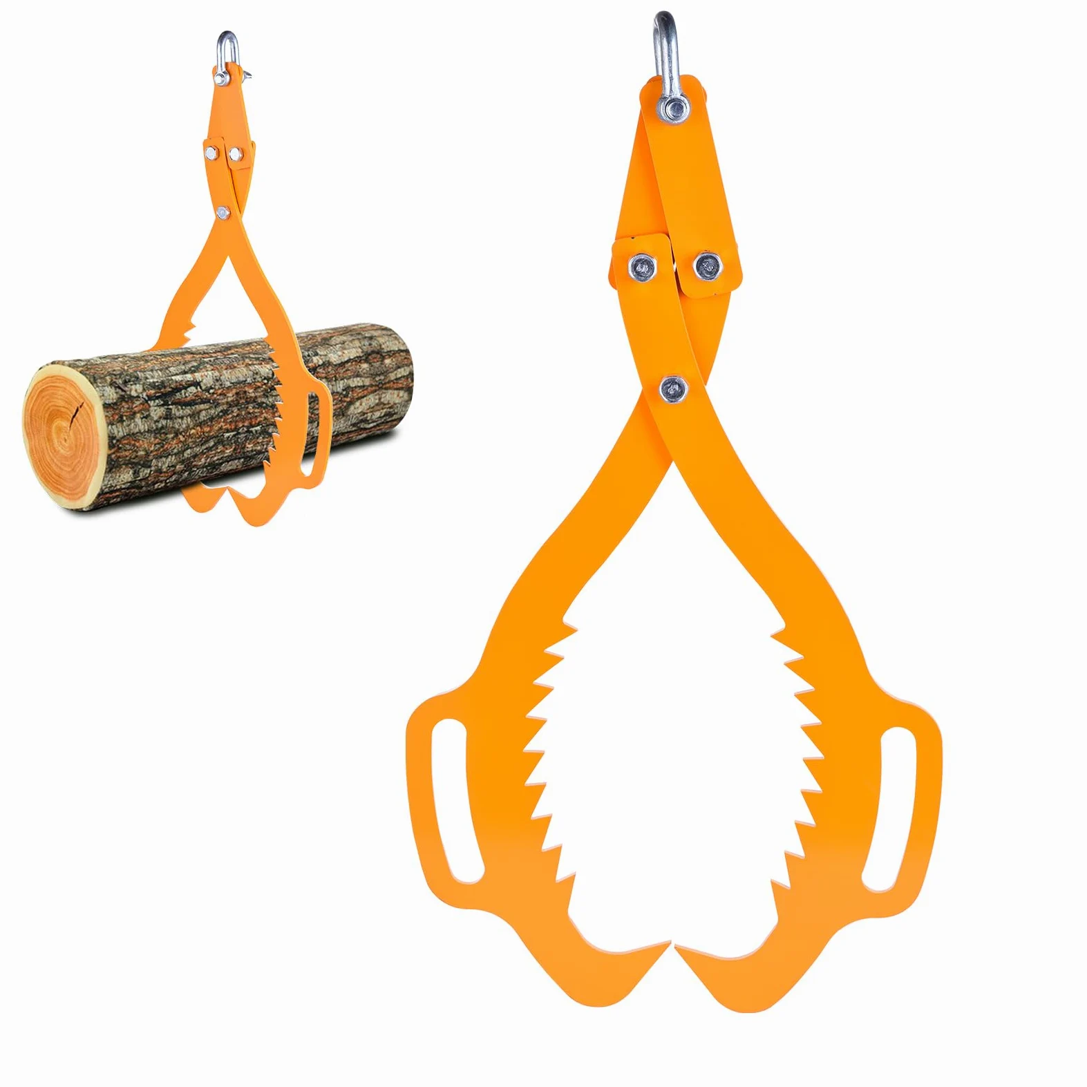Graple de registro, Log Tongs para Tractor Grabador de troncos de 30 | Capacidad de carga de 3307 lb Hook de garra de madera, herramienta de registro de servicio pesado para t