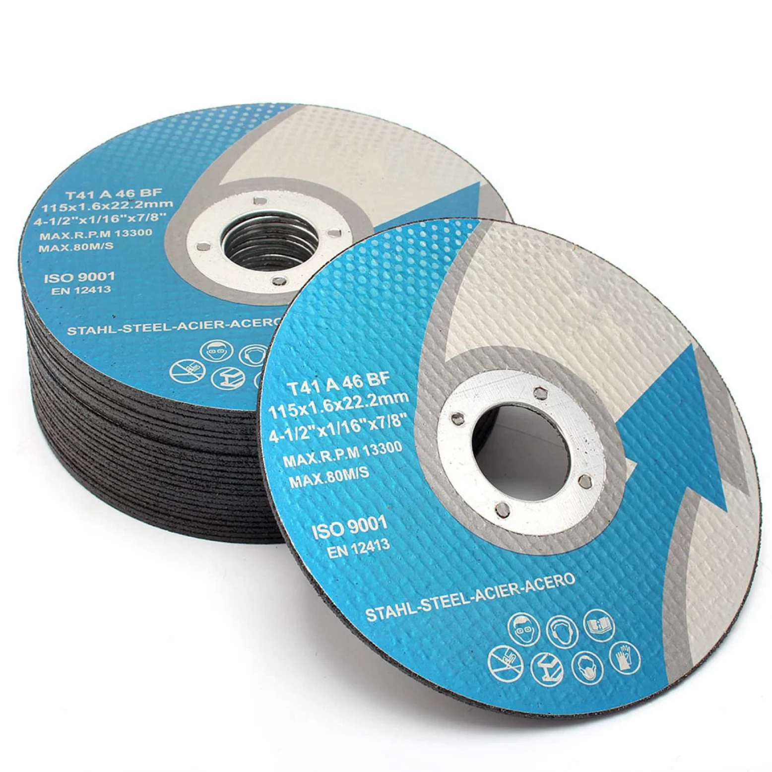 Disco De Corte De Acero Inoxidable De 115mm, Corte De Ruedas, Herramientas De Corte De Molienda Reforzada Con Fibra Para Metal, Hierro, 25 Uds.