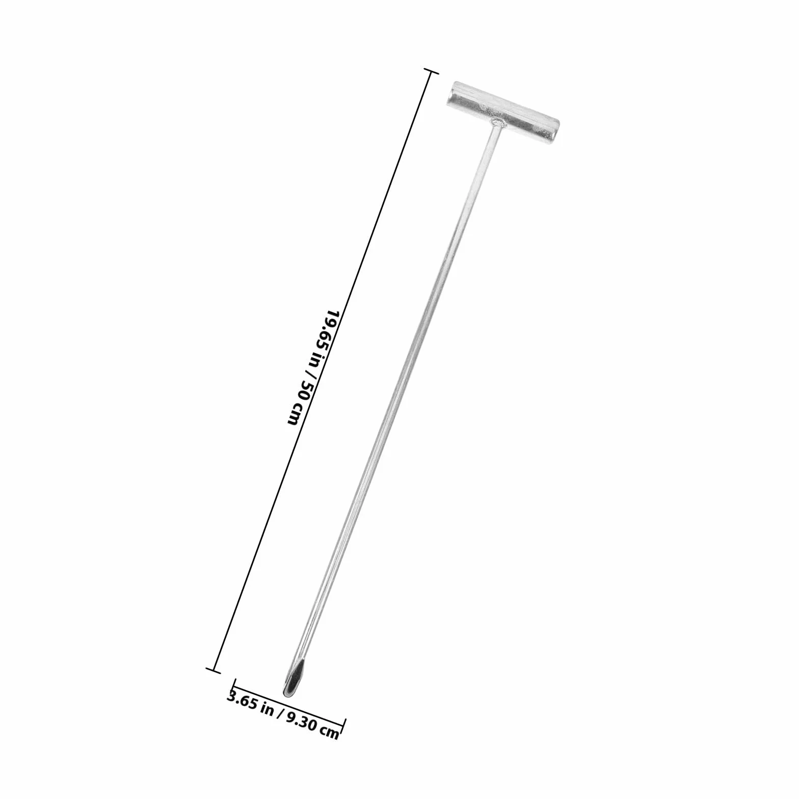 Genérico Gancho Elevador en Forma de T de Metal de 50 CM para Levantar Tapas de Alcantarilla, Uso en Puertas Enrollables y Cubiertas de Pozo
