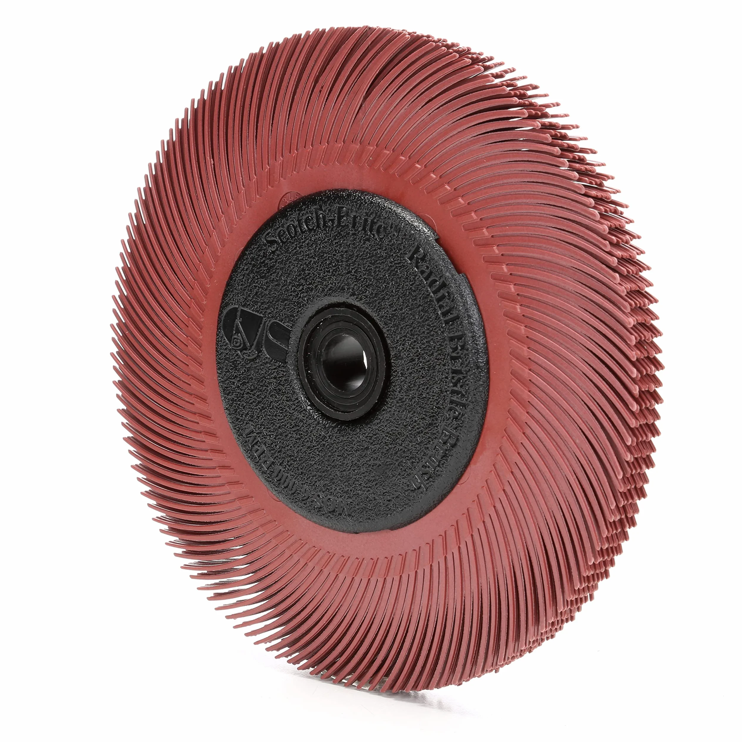 Scotch-Brite Radial (TM) cepillo de cerdas, óxido de aluminio, 6000 RPM, diámetro 6 x 7/16 de ancho, 200 (Pack de 1)