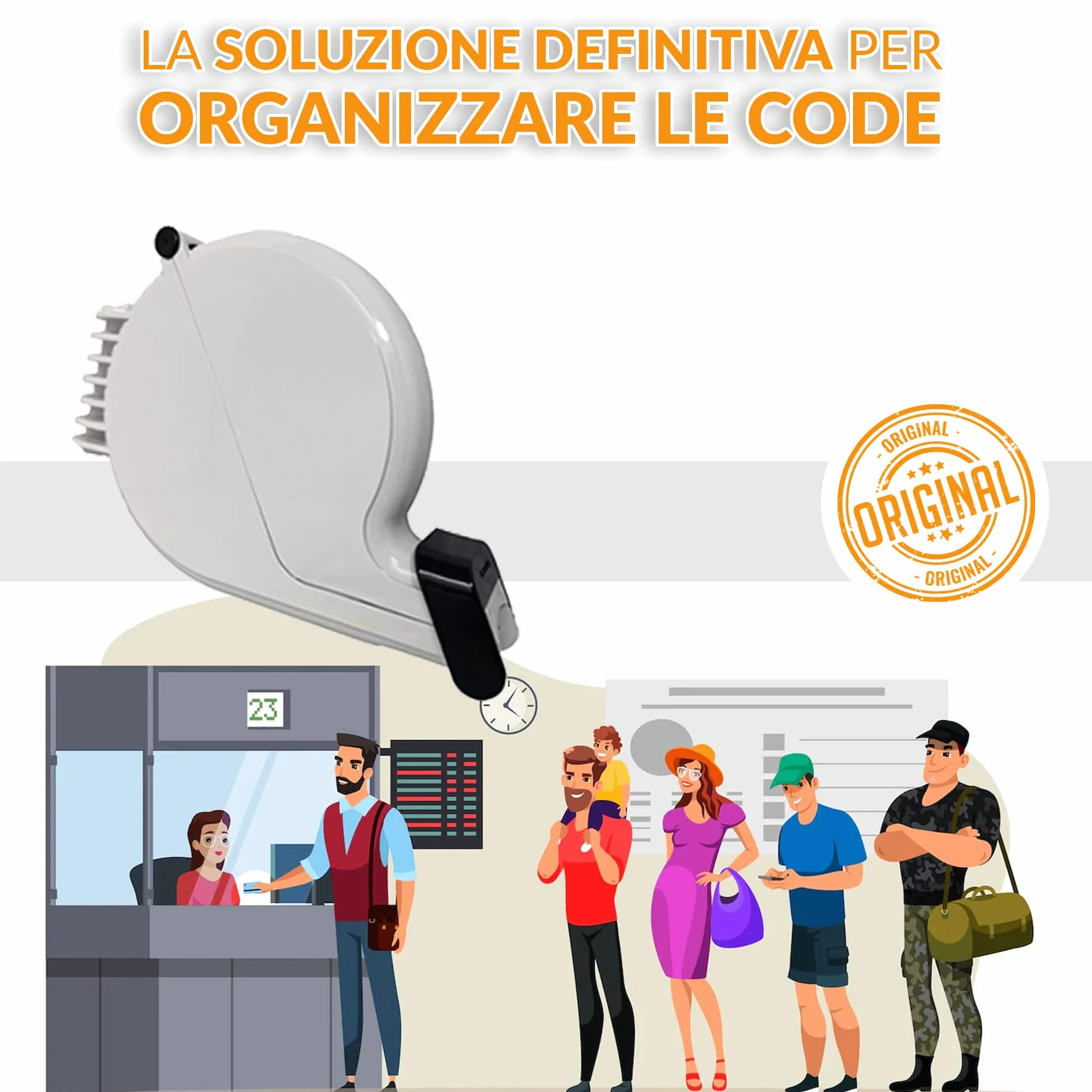 Dispensador de números Impretech International Group blanco fijación a la pared