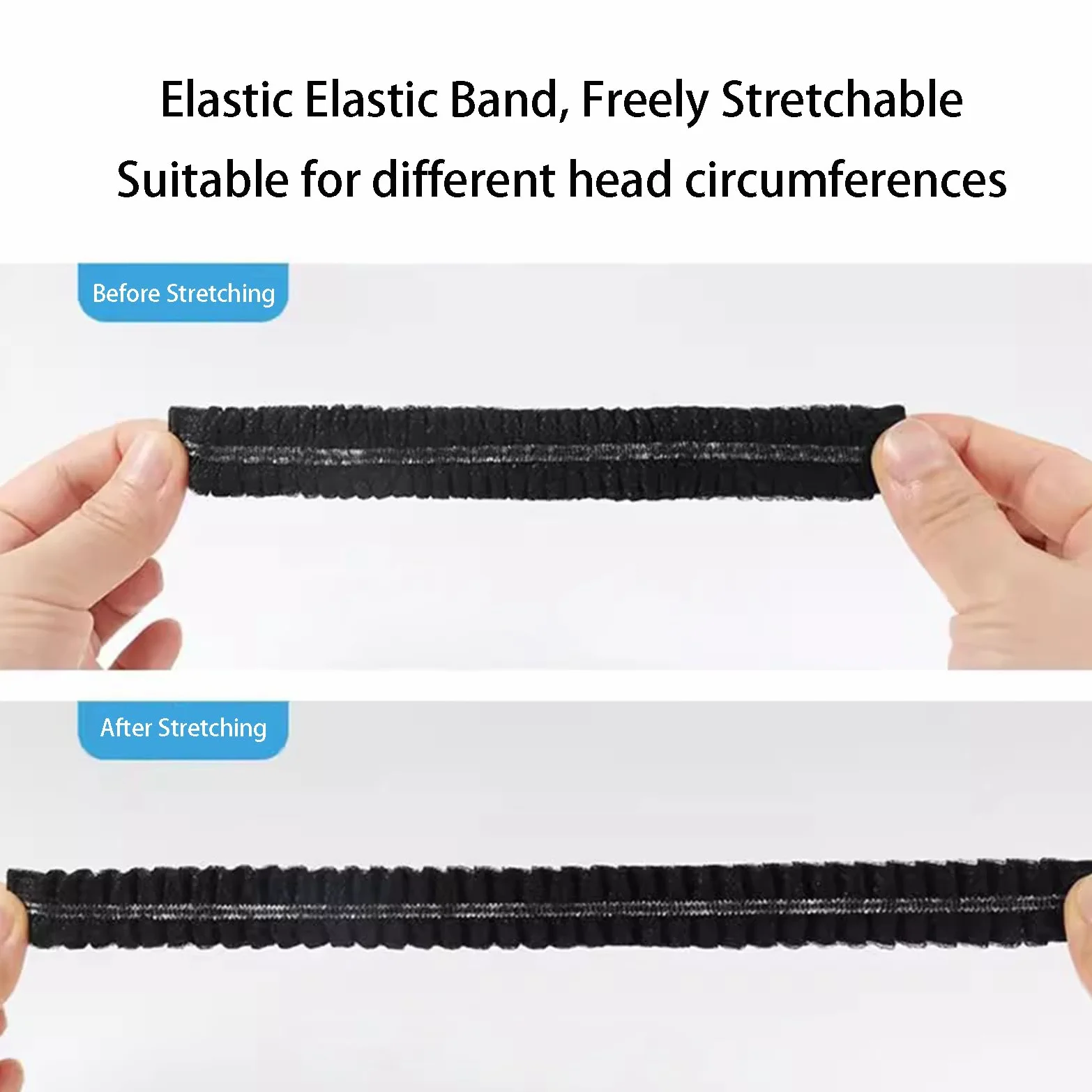 Gorro para el Cabello Desechable Cubierta para el Cabello Tela No Tejida Transpirable para Hombres Mujeres Cirujano Laboratorio Spa Servicio de Alimentos Cocina-2000pcs||19in