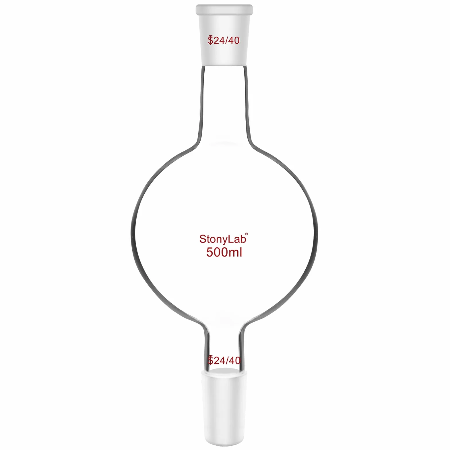 Depósito de Cromatografía de Vidrio Borosilicato 500 ml 24/40 Junta Estándar