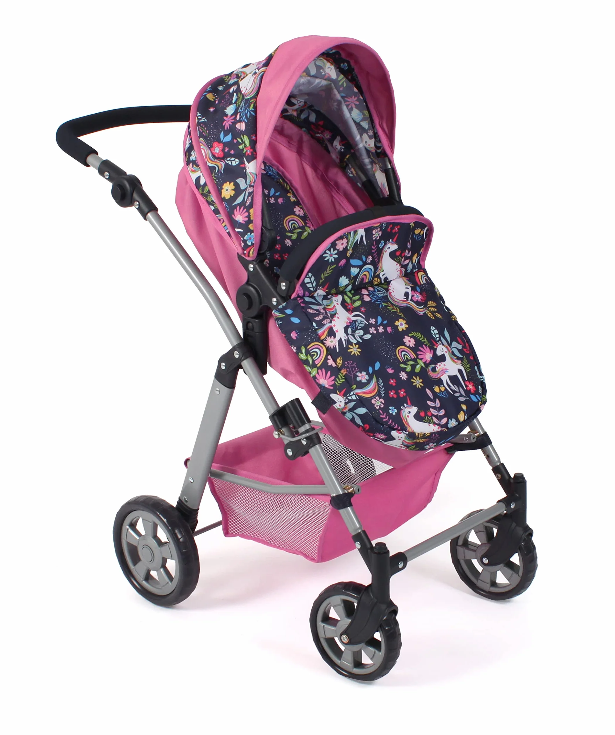 Bayer Chic 2000 Cochecito de muñecas Nele 2 en 1 Unicornio Rosa Marino