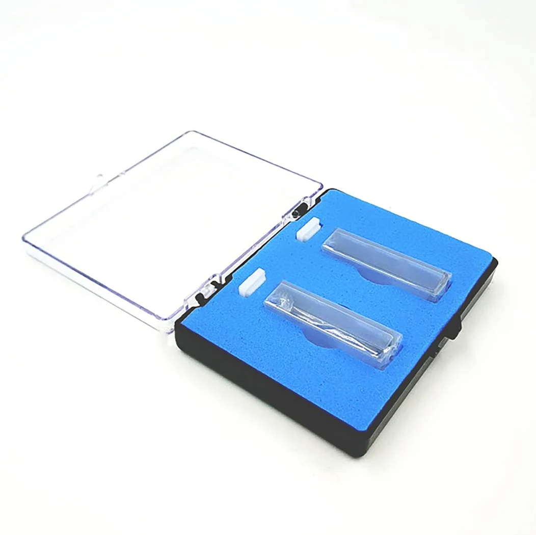Juego de cubetas de vidrio de cuarzo - Cubetas de trayectoria óptica resistentes a disolventes - 2 piezas/caja, capacidades múltiples(40mm)
