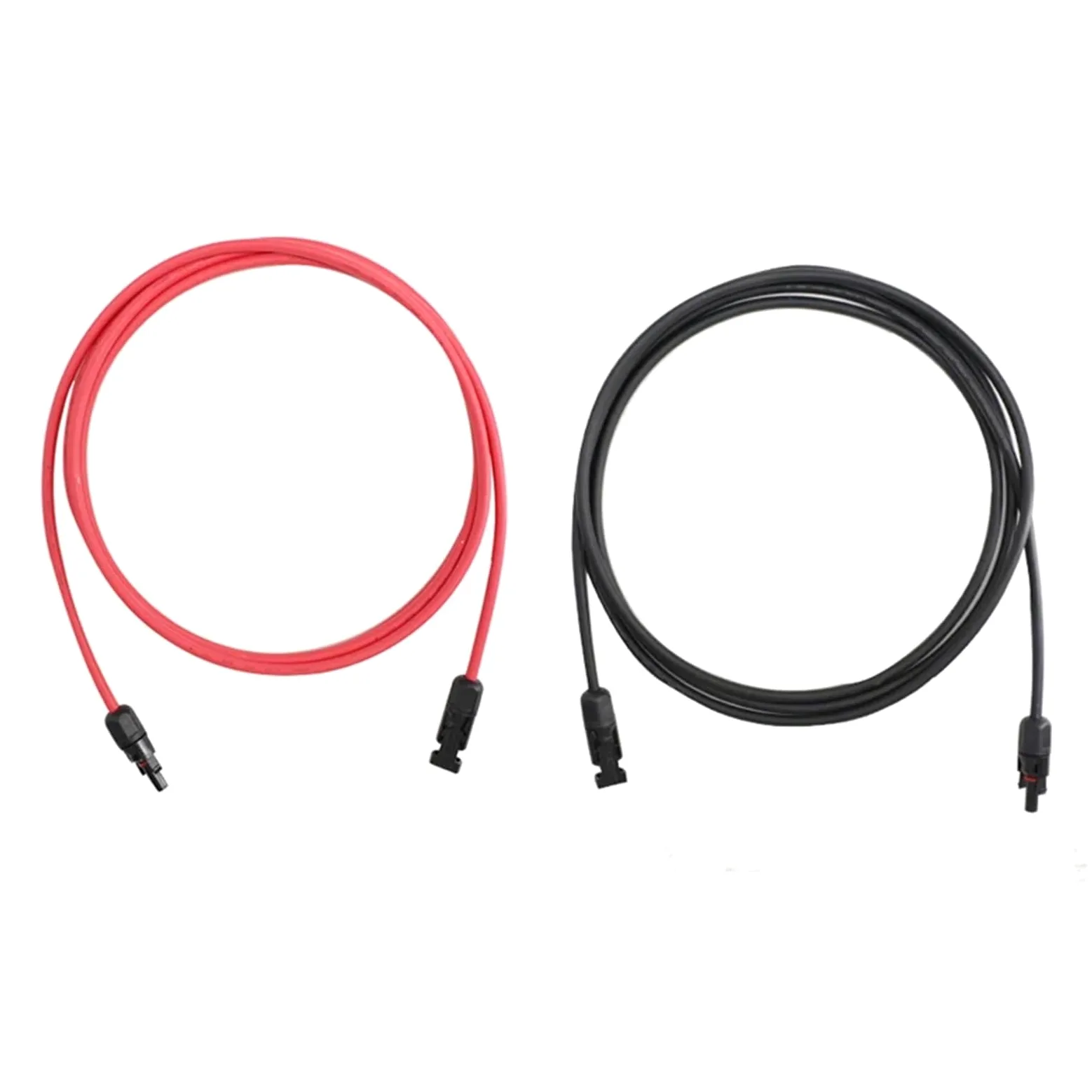 1 par de cables de extensión para panel solar, alambre de cobre, 6, 4, 2,5 mm², 10, 12, 14 AWG, negro y rojo, con conectores de cables solares fotovoltaicos (6 m rojo y 6 m negro, 12 AWG-4 mm2)