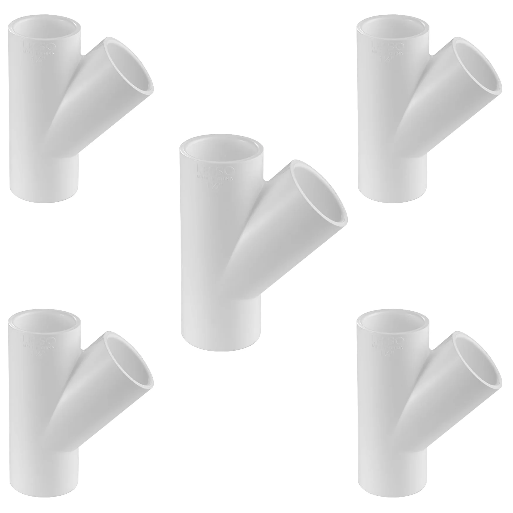 Instalación de tubería de PVC serie 475 - Wye - Calendario 40 (blanco) - 1-1/4 pulgadas (SOC x SOC x SOC) 5 piezas/alta capacidad de flujo/fontanería, riego, piscina, spa, proyectos de
