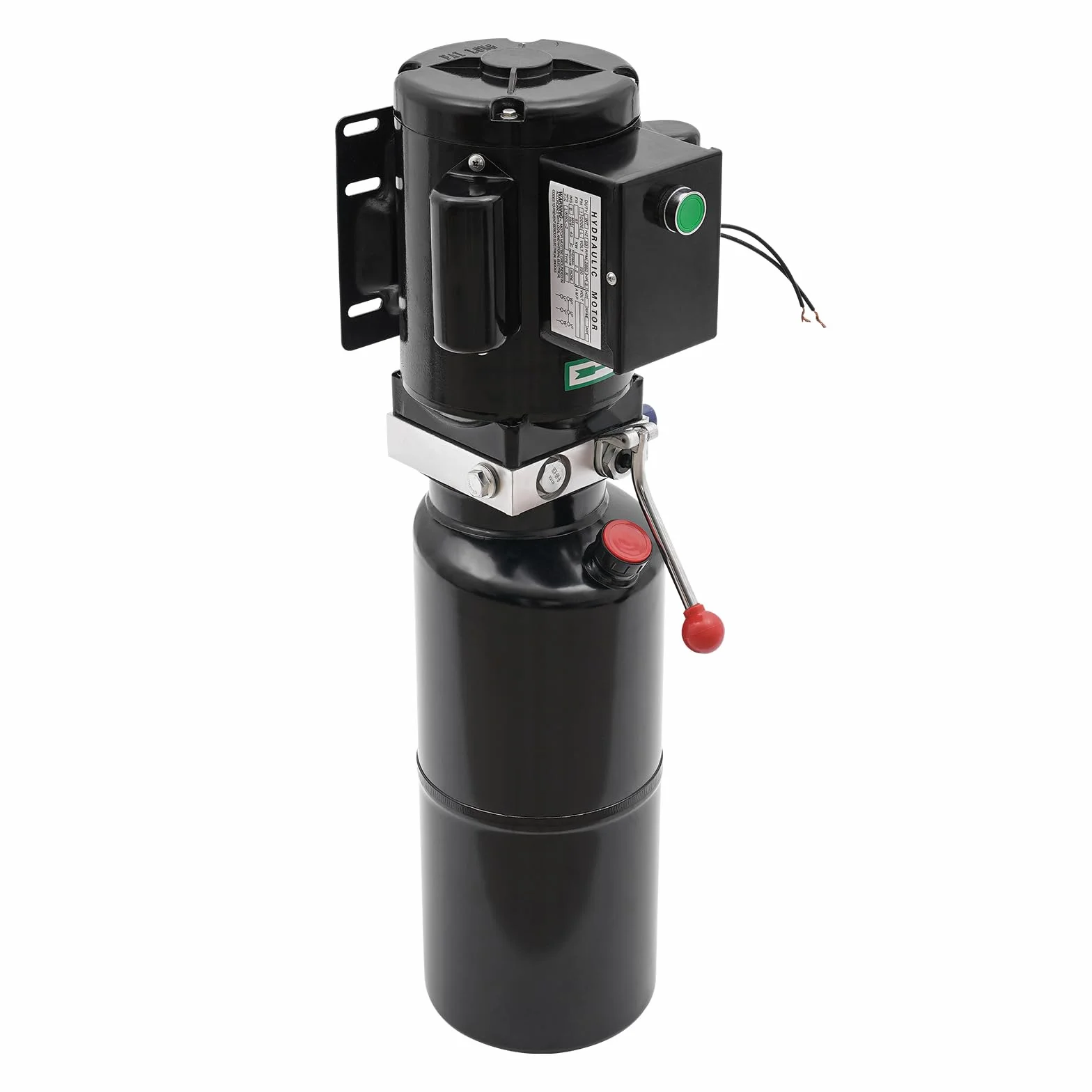 Bomba Hidráulica Eléctrica 10L 220V 2200W, Unidad de Potencia Hidráulica de Simple Efecto 18MPa, Grupo Hidráulico para Elevador de Coches, Plataforma Elevadora, Montacargas y Remolques Basculantes