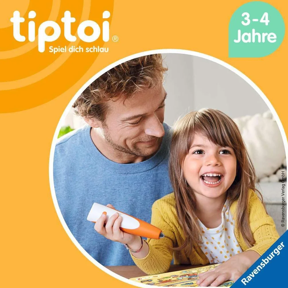 Ravensburger tiptoi 00113 Set de Inicio: Libro Ilustrado con Bolígrafo y Palabras, Sistema de Aprendizaje Infantil para niños de 3 años