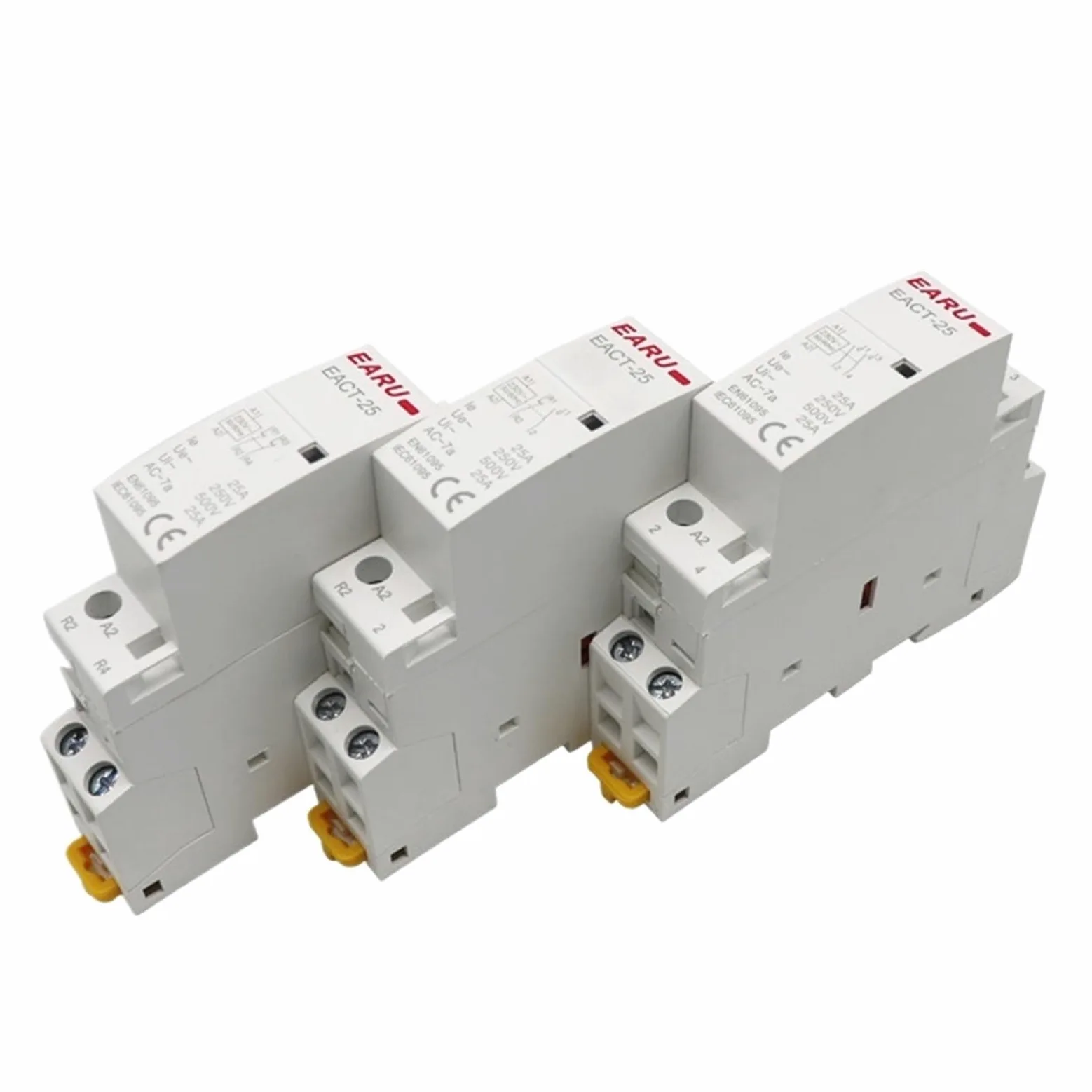 Contactor modular de CA montado en riel DIN 2P 16A 20A 25A 1NO 1NC 2NO 2NC AC 220V 230V 50/60Hz Montaje en riel DIN para el hogar (2P 16A 2NC)
