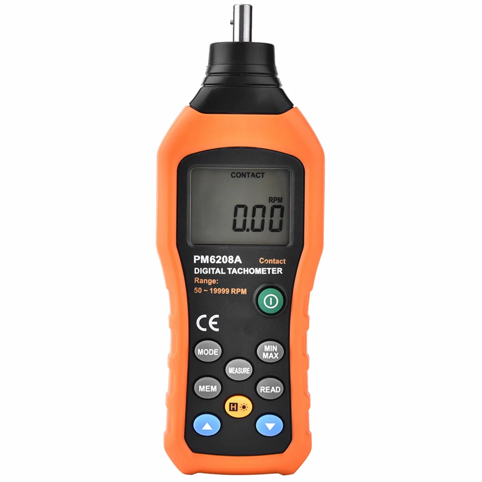 PEAKMETER PM6208A Medidor de tacómetro digital contacto Velocidad motor
