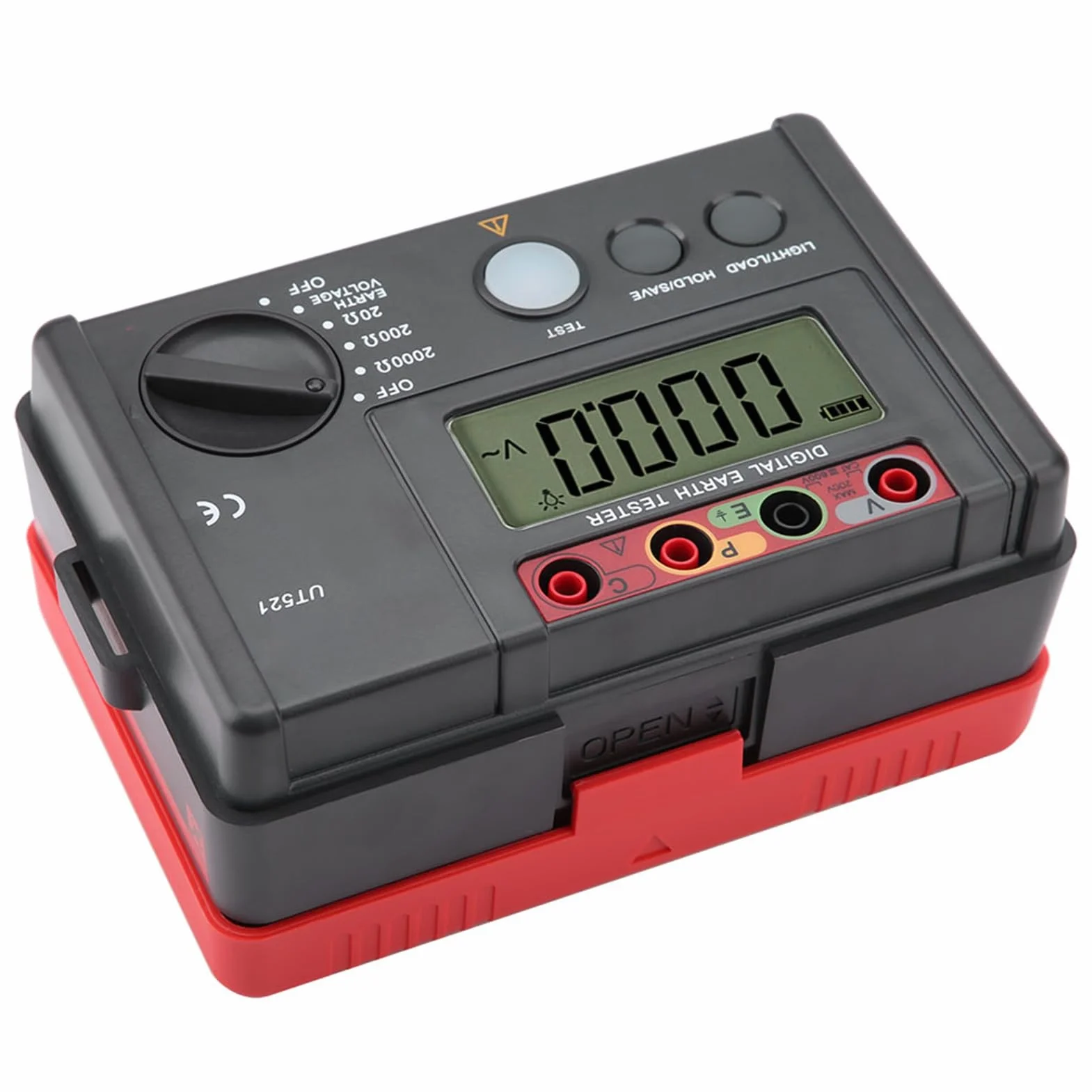aqxreight UT521 Medidor de Aislamiento de Tierra de Tierra de UT521 OHMET 2 de para 3 Medición de la Luz de Fondo de Datos de Almacenamiento/retiro de Almacenamiento Earth Testerea