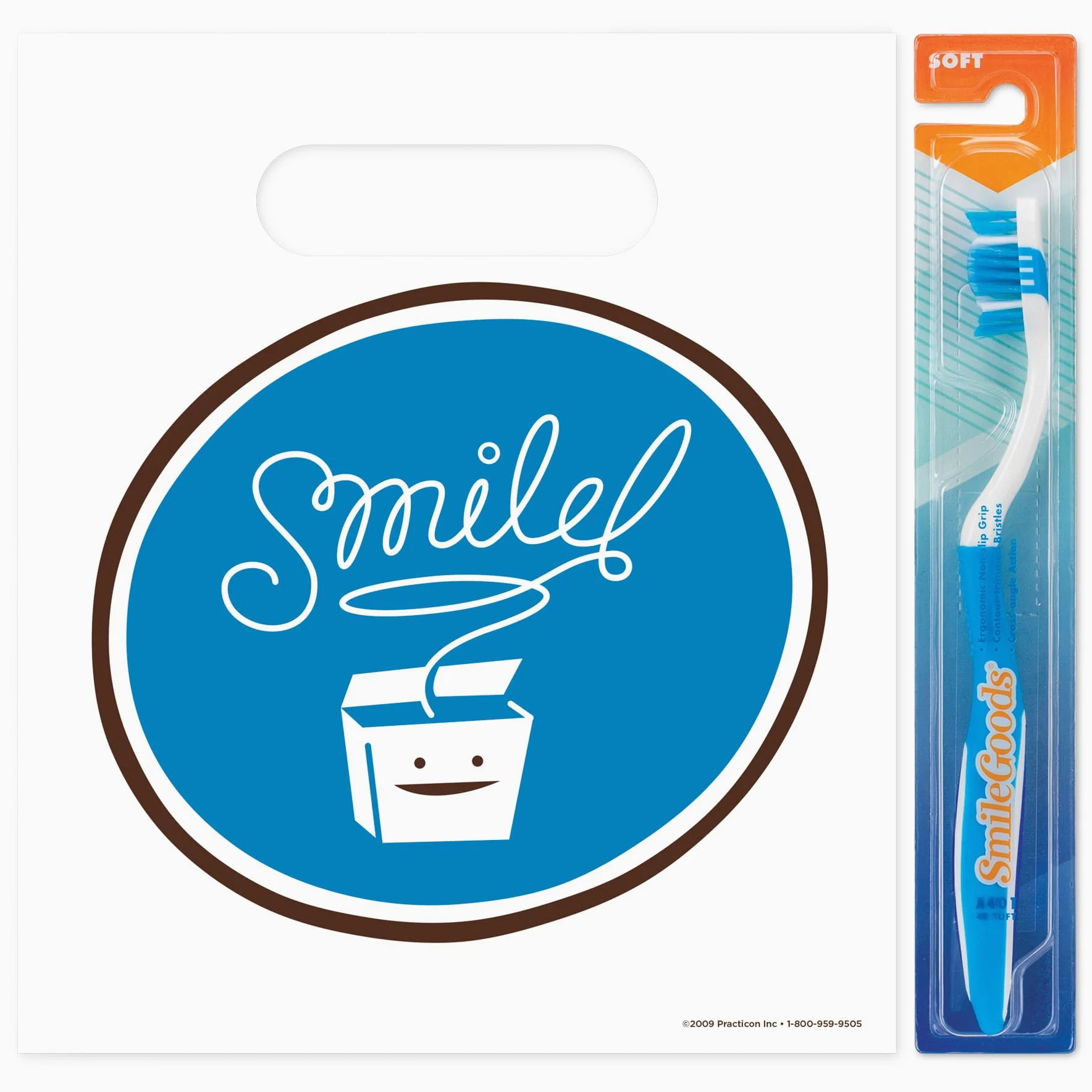 Practicon 1109620 Smile Floss atención al paciente bolsas, 7 – 3/4 "x 9" (Pack de 100)