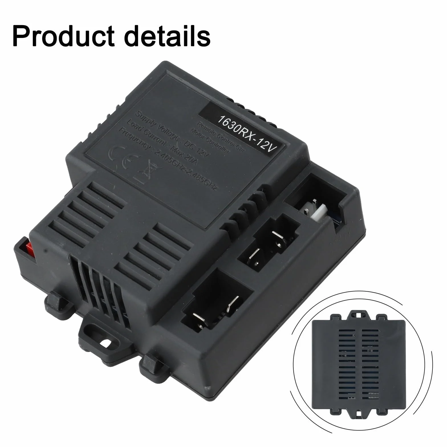 Besttoolifes JR1630RX-12V Receptor coche eléctrico niños 2.4G control remoto arranque lento ABS 7 Pin 12V