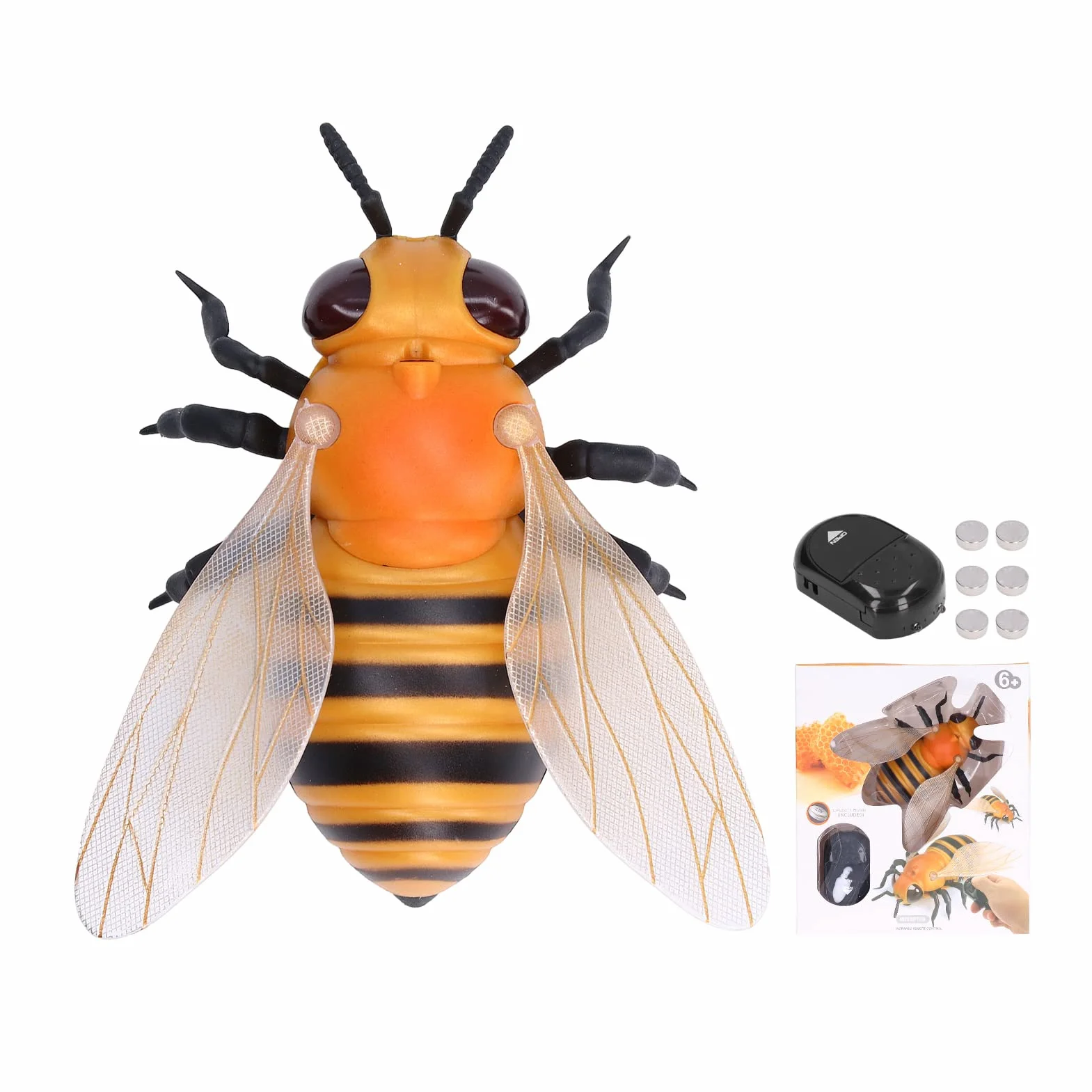 Jiawu Abeja de Control Remoto Realista Alta Simulación para Fiestas