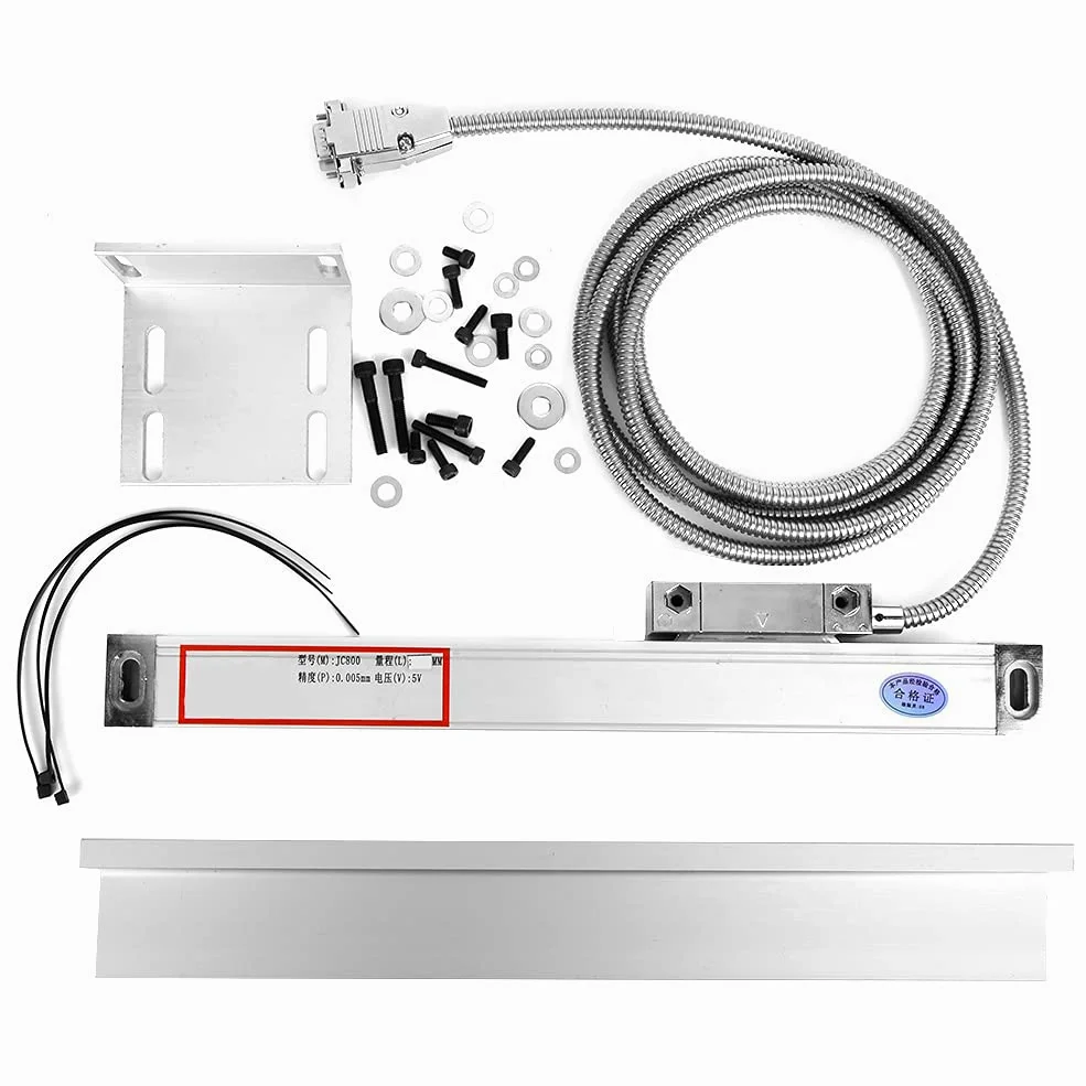 Básculas Lineales DRO, de 0-100 Mm 0-200 Mm para Lectura JCS900-2AE/JCS900-3AE, Aleación de Aluminio, Alta Precisión, Fácil de Instalar
