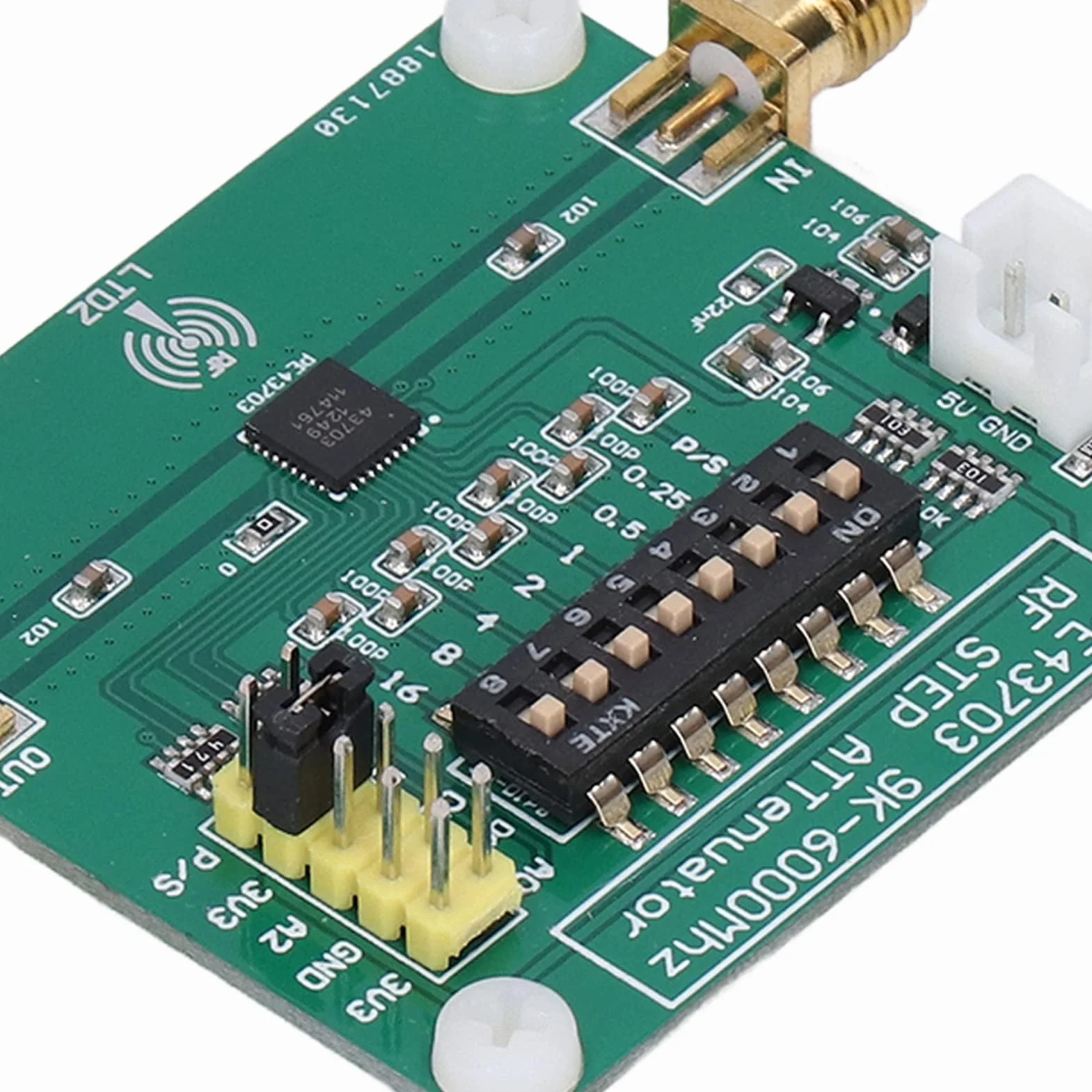 Módulo Atenuador Digital RF 9K-4GHz Atenuación Programable 0.25dB a 31.75dB PCB Puerto Serie Paralelo