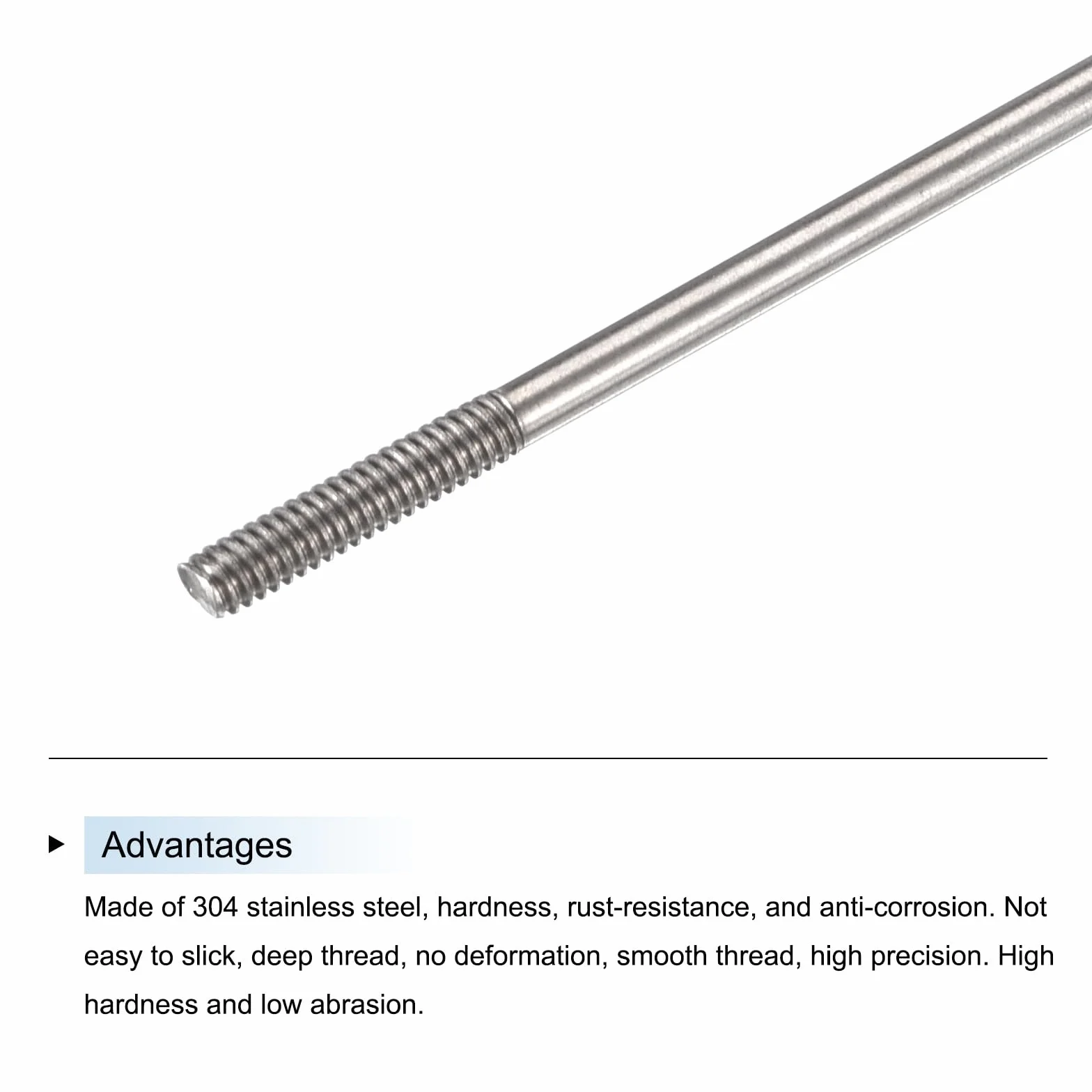 QUARKZMAN Conector de Varilla Roscada Acero Inoxidable 304 M2x45mm Paquete de 15 para Coche RC