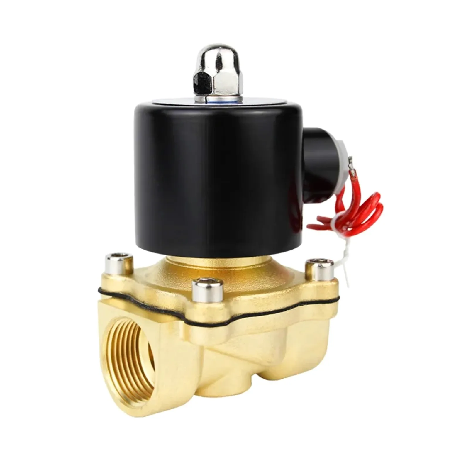 Electroválvula neumática Normalmente Cerrada, 1/4", 3/8", 1/2", 3/4", 1", 1-1/2", BSP Hembra, 12 V, 24 V, 110 V, 220 V, for Agua, Aceite y Aire.(45659,BSPP FEMALE-DC24V)