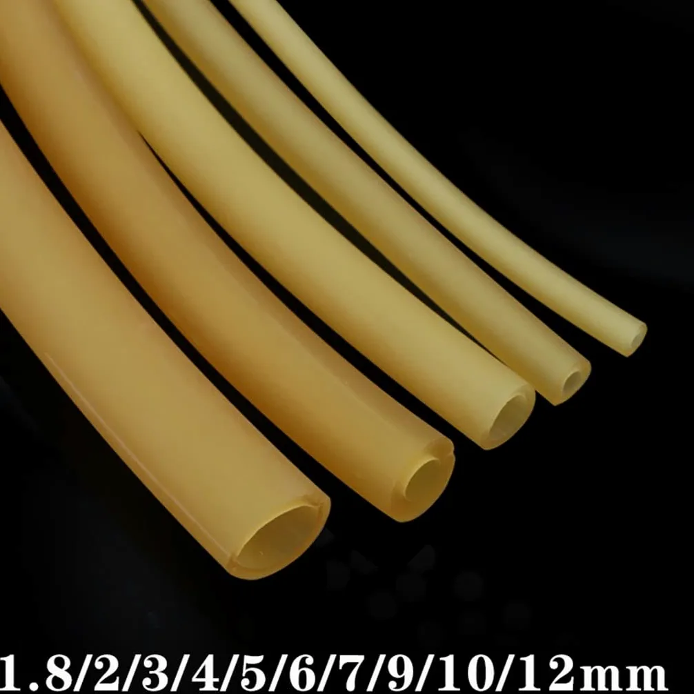 1/5M ID 1,6 1,8 2 3 4 5 6 7 9 10 12 Mm mangueras de goma de látex natural tubo médico quirúrgico elástico de alta resistencia tirachinas catapulta(5 meters,Id 12mm X Od 17mm)