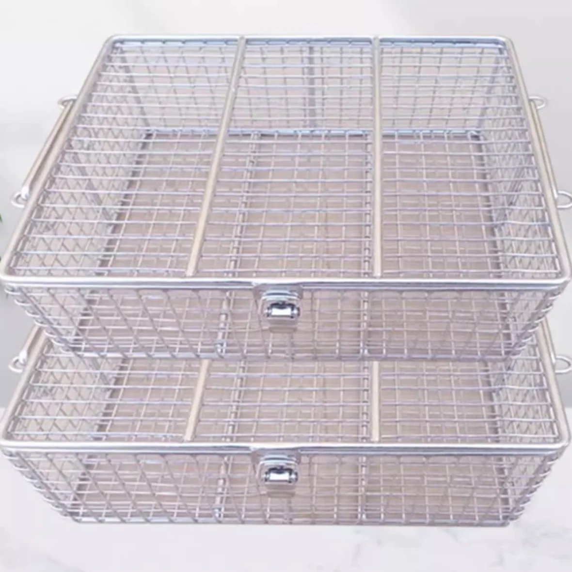 Caja de esterilización 304 de acero inoxidable para instrumentos, bandeja de desinfección de inmersión, herramienta de instrumentos quirúrgicos