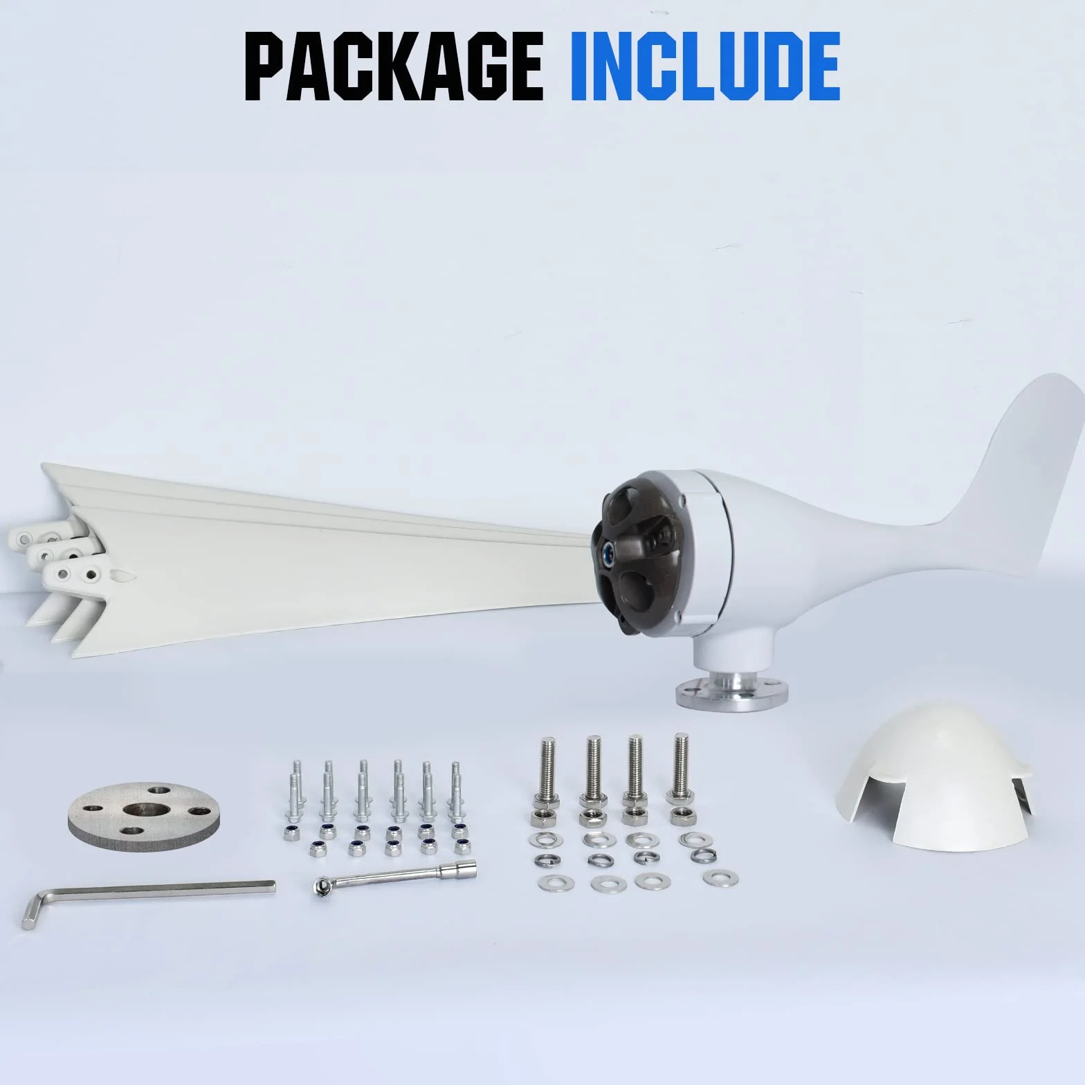 ECO-WORTHY Kit de energía de generador de turbina eólica de 400 W y 24 V con controlador de carga solar de viento híbrido de 40 A para sistema de energía eólica solar marina/hogar/híbrido