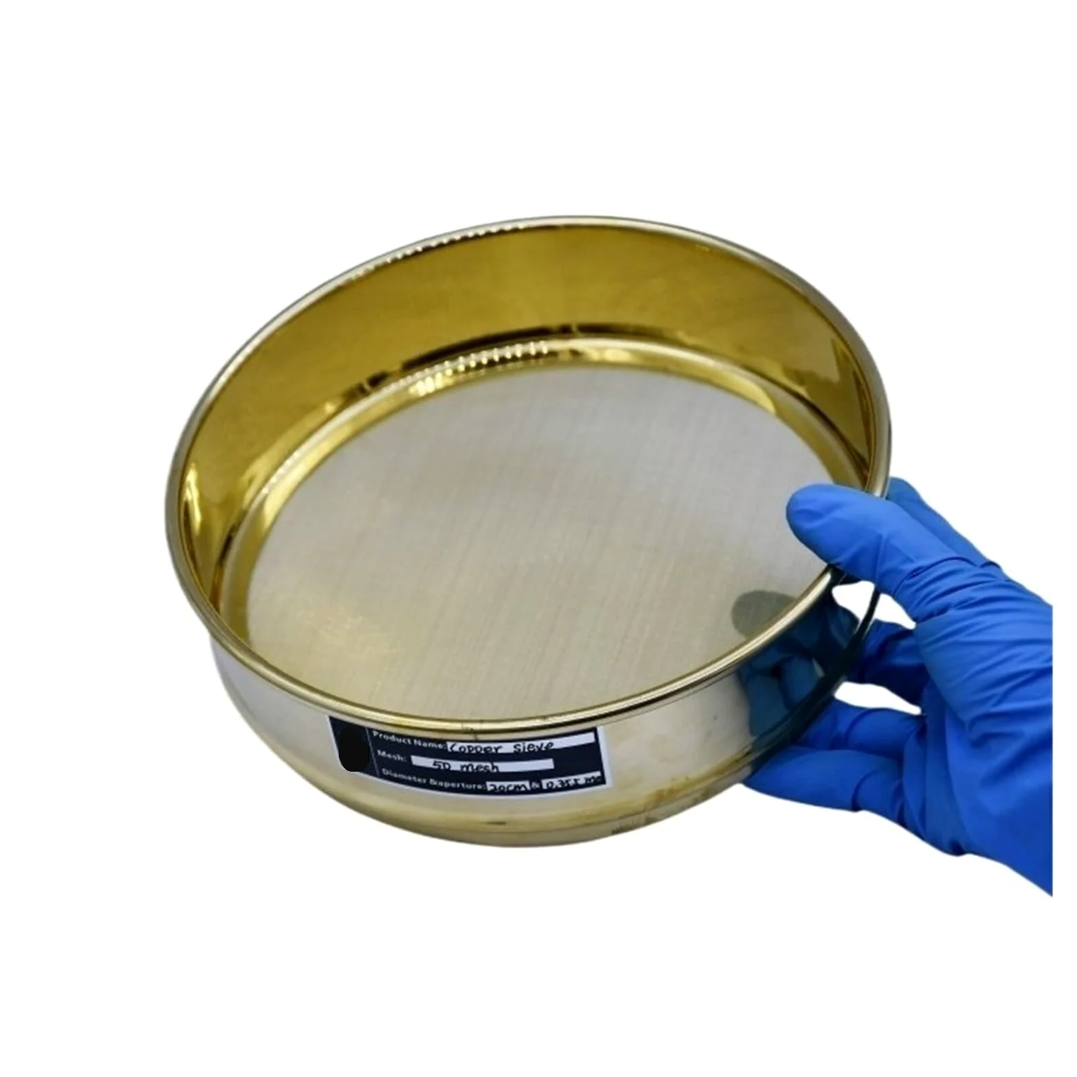 Tamiz de prueba de cobre, tamiz de laboratorio de 20cm, marco inoxidable de malla 12-200 for análisis, 1 unidad(180 mesh)