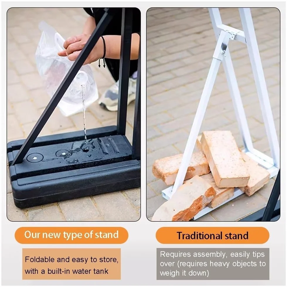 Soporte Para Carteles De Alta Resistencia — Portacarteles Con Base Rellenable De Agua Mejorada, Soporte De Pie Ajustable, Ideal Para Bodas, Diversos Eventos