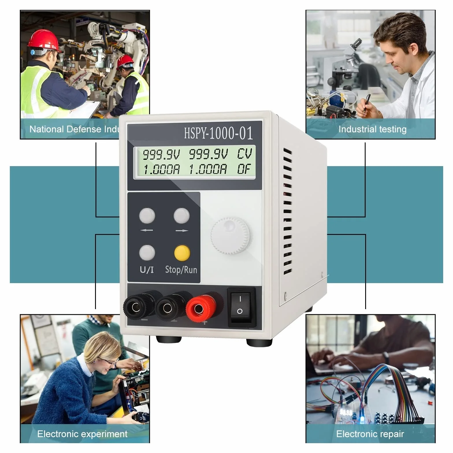 1000V 0.1A 1A 4 dígitos DC fuente de alimentación conmutada de laboratorio laboratorio de alta precisión ajustable 0,01 V 0.001A fuente de banco programable(1000V 1A)