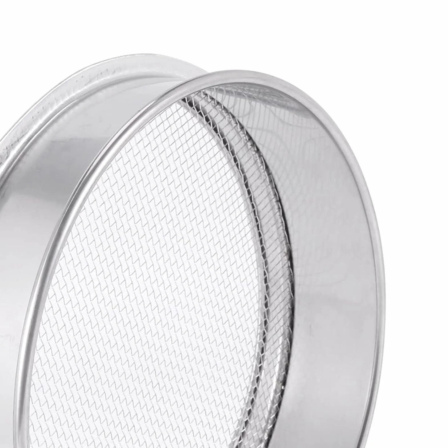 Tamiz de ensayo,Tamiz de Laboratorio,Tamiz, Tamiz de Prueba de Acero Inoxidable Plateado con Mallas de 15 a 40 cm de diámetro for Cocina y Laboratorio.(Mesh 0.041mm)