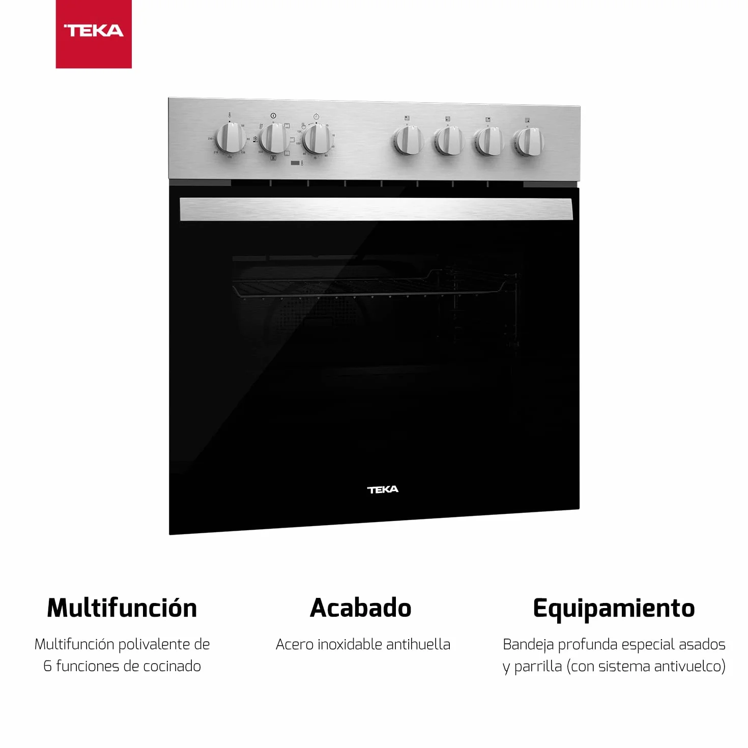 TEKA Horno Multifunción 60 cm HydroClean ECO 8 Funciones Eficiencia A+ HBE 615 ME
