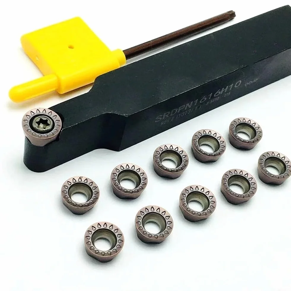 Soporte de herramientas de torneado barra de mandrinar 10 piezas RPMT10T3MO insertos de carburo para torno CNC