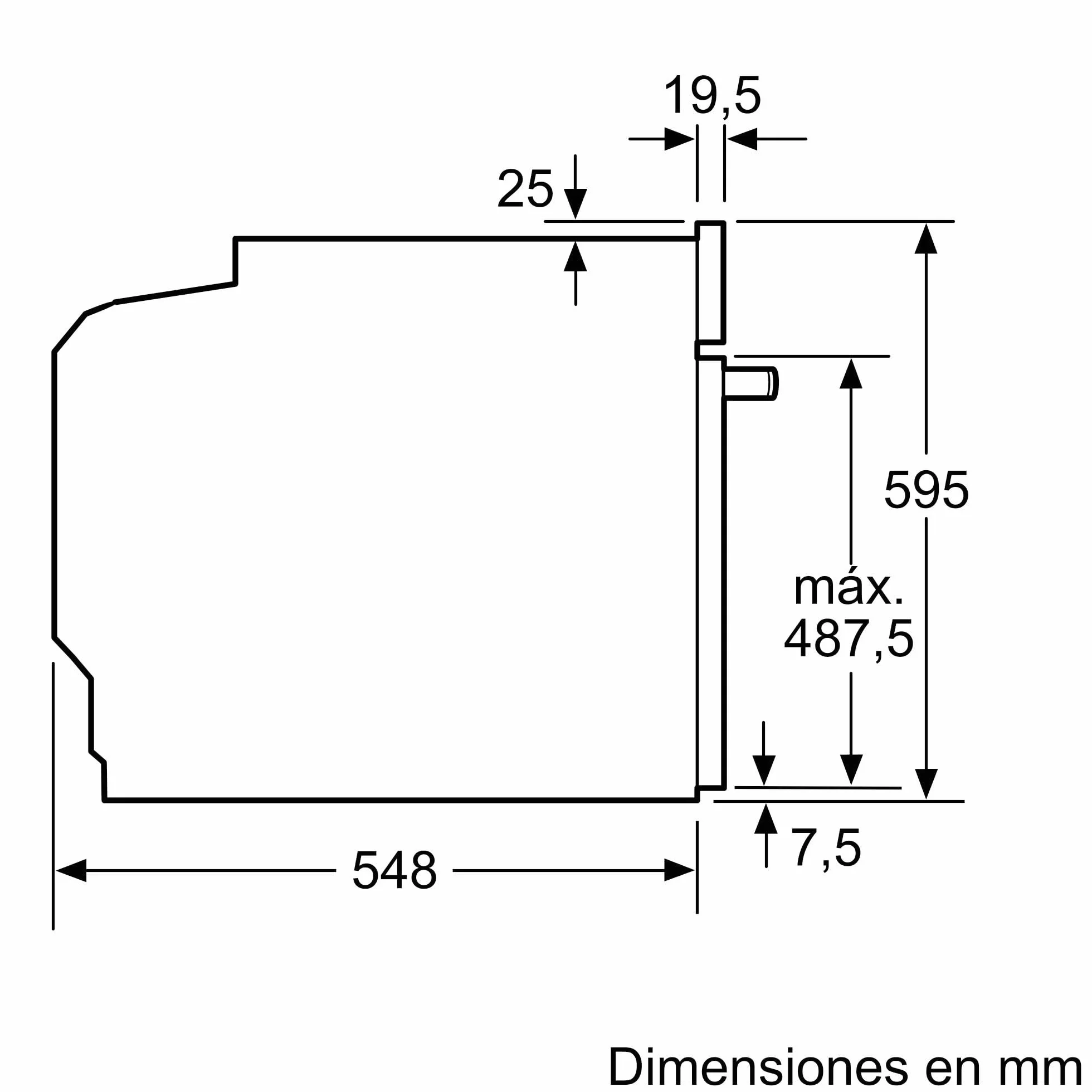 BOSCO Horno Multifunción 60 cm Serie 4 HBA512ES0 Negro