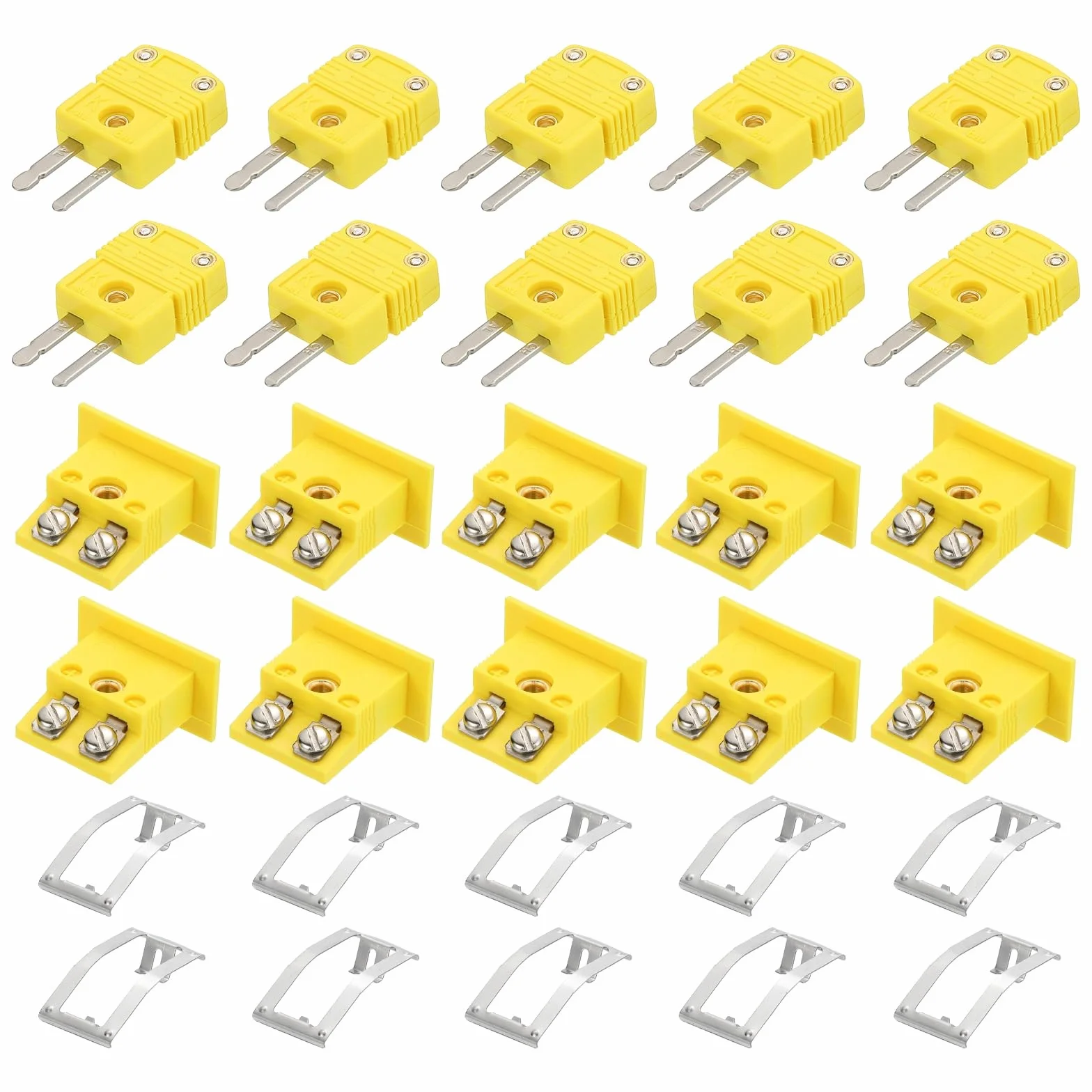 Kabel Termopar Typ K Złącze Męskie Panel Montażowy Mini Wtyk 220°C 10 Sztuk