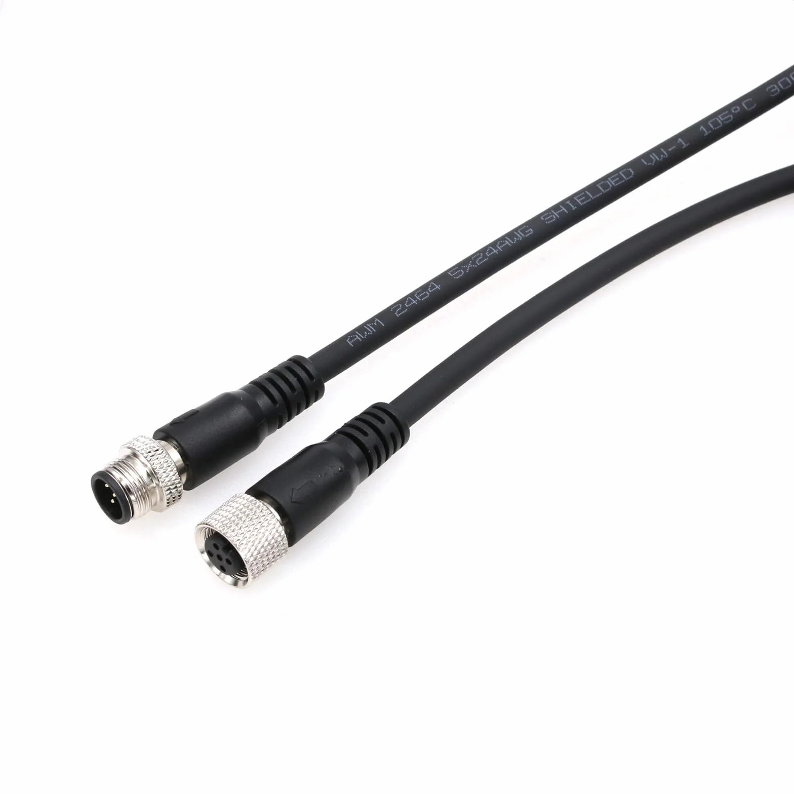 HangTon M12 A Código 5 Pin Macho a 5 Pin Hembra Actuador de Aviación Sensor Cable Blindado de Señal para Controles Industriales Dispositivo