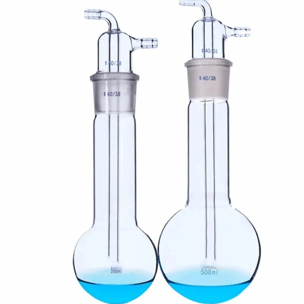 matraz de fondo redondo， Cristalería de laboratorio de vidrio de borosilicato de 500 ml con enfriamiento por vapor, 40/38, varios tamaños(400ml)